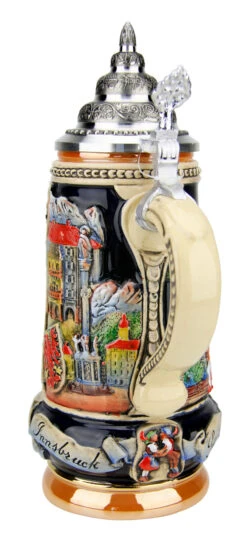 Vienna, Salzburg, Innsbruck Austria Beer Stein -Luxury Cup Store Vienna Salzburg Innsbruck Austria Beer Stein K303WSI Back SM 67722.1490043225