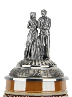Wedding Beer Stein With Pewter Bride And Groom Figure Lid -Luxury Cup Store Wedding Beer Stein with Pewter Bride and Groom Figure Lid KT103BL Lid SM 57019.1493400920