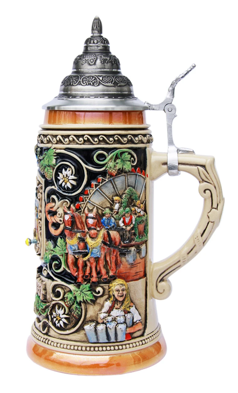 Window To Oktoberfest Dancing Couple Munich Beer Stein 4 Window To Oktoberfest Dancing Couple Munich Beer Stein - Image 4